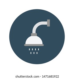 shower glyph flat vector icon