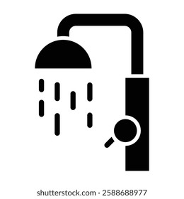 Shower Glyph Icon Design For Personal And Commercial Use