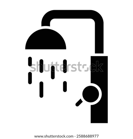 Shower Glyph Icon Design For Personal And Commercial Use