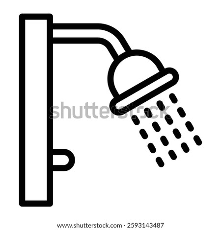 Shower Glyph Icon Design For Personal nad Commercial Use
