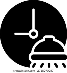 Vector de ilustración de icono de glifo de ducha