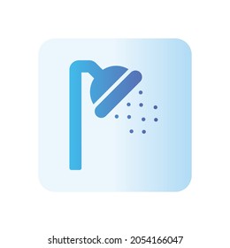 Icono de gradiente de ducha aislado en fondo blanco
