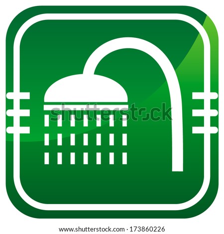 Shower green icon