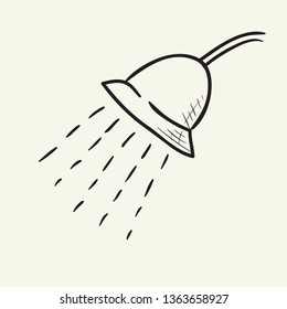 Shower. Hand drawn vector illustration.