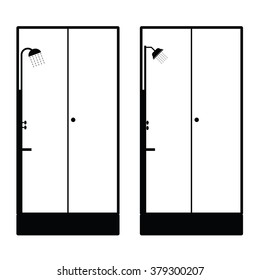 shower head black illustration on white