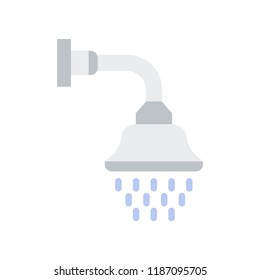 Shower head flat icon. You can be used Microphone icon for several purposes like: websites, UI, UX, print templates, promotional materials, info-graphics, web and mobile phone apps.