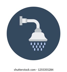 Shower head flat icon. You can be used Microphone icon for several purposes like: websites, UI, UX, print templates, promotional materials, info-graphics, web and mobile phone apps.