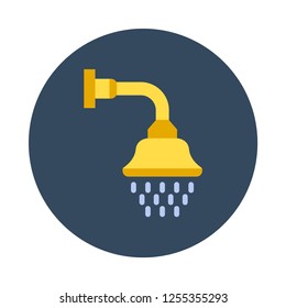 Shower head flat icon. You can be used Microphone icon for several purposes like: websites, UI, UX, print templates, promotional materials, info-graphics, web and mobile phone apps.