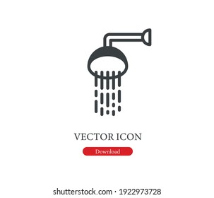 Shower head flat icon. You can be used Microphone icon for several purposes like: websites, UI, UX, print templates, promotional materials, info-graphics, web and mobile phone apps.