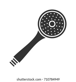 Shower head glyph icon. Silhouette symbol. Shower rose. Negative space. Vector isolated illustration