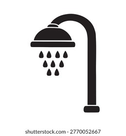 Shower head hand shower silhouette vector illustration