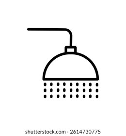 Shower head icon black and white vector sign