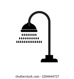 Shower head icon in flat style. Bathroom hygienic vector illustration on isolated background. Bathing sign business concept.