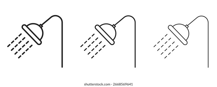 Icono de cabezal de ducha para proyectos de Diseño gráfico
