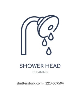 Shower head icon. Shower head linear symbol design from Cleaning collection. Simple outline element vector illustration on white background.