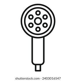 Shower head icon outline vector. Sanitary spa room. Cold hot drops