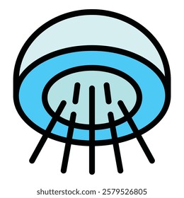 Shower head icon. Outline Shower head vector icon for web design isolated on white background color flat