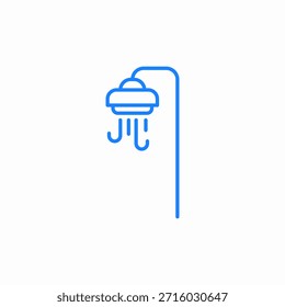 Vector de signo de icono de cabeza de ducha
