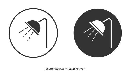 Símbolos simples del Clipart de la forma del icono de la silueta de la cabeza de ducha