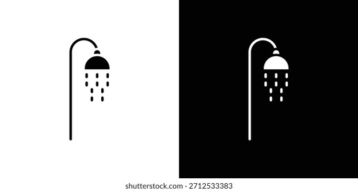 Icono de Cabezal de ducha. Símbolo plano simple. Ilustración de pictograma de contorno negro perfecto