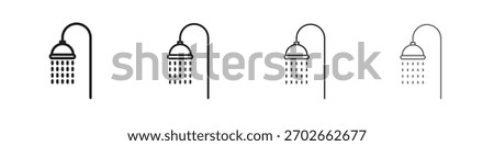 Shower Head icon. Thin, Light Regular And Bold style design isolated on white background