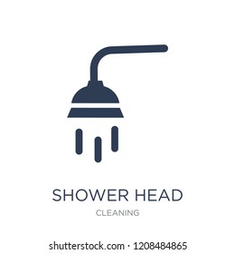 Shower head icon. Trendy flat vector Shower head icon on white background from Cleaning collection, vector illustration can be use for web and mobile, eps10