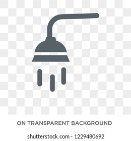 Shower head icon. Trendy flat vector Shower head icon on transparent background from Cleaning collection. 