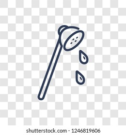 Shower head icon. Trendy linear Shower head logo concept on transparent background from cleaning collection