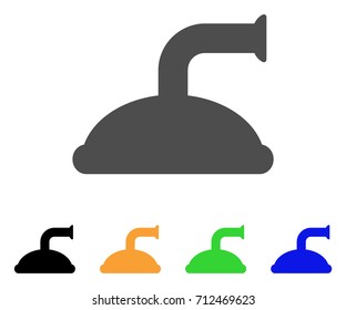 Shower Head icon. Vector illustration style is a flat iconic shower head symbol with black, grey, green, blue, yellow color variants. Designed for web and software interfaces.