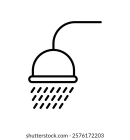 Shower head icon vector outline logo sign