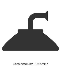 Shower Head icon. Vector style is flat iconic symbol, gray color, white background.