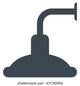 Shower Head icon. Vector style is flat iconic symbol, smooth blue color, white background.