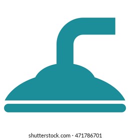 Shower Head icon. Vector style is flat iconic symbol, soft blue color, white background.