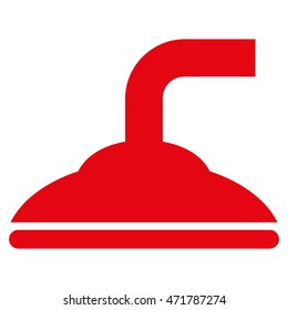 Shower Head icon. Vector style is flat iconic symbol, red color, white background.