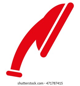 Shower Head icon. Vector style is flat iconic symbol, red color, white background.