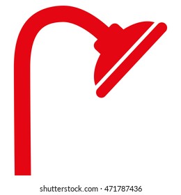 Shower Head icon. Vector style is flat iconic symbol, red color, white background.