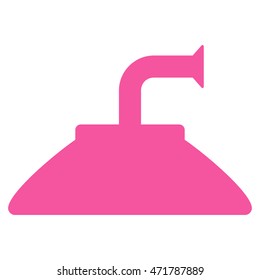 Shower Head icon. Vector style is flat iconic symbol, pink color, white background.