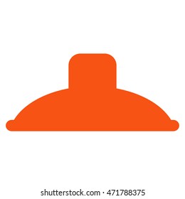 Shower Head icon. Vector style is flat iconic symbol, orange color, white background.