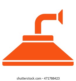 Shower Head icon. Vector style is flat iconic symbol, orange color, white background.