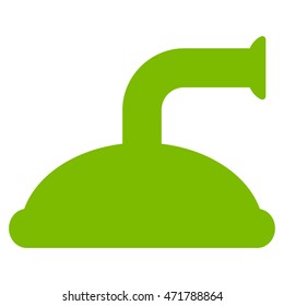 Shower Head icon. Vector style is flat iconic symbol, eco green color, white background.