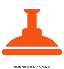 Shower Head icon. Vector style is flat iconic symbol, orange color, white background.