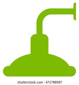 Shower Head icon. Vector style is flat iconic symbol, eco green color, white background.