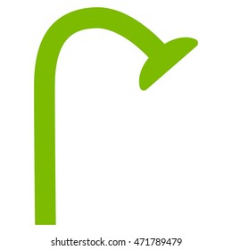 Shower Head icon. Vector style is flat iconic symbol, eco green color, white background.