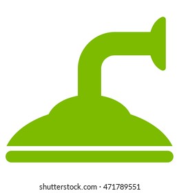 Shower Head icon. Vector style is flat iconic symbol, eco green color, white background.