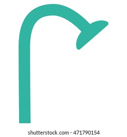 Shower Head icon. Vector style is flat iconic symbol, cyan color, white background.