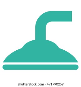 Shower Head icon. Vector style is flat iconic symbol, cyan color, white background.