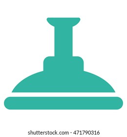Shower Head icon. Vector style is flat iconic symbol, cyan color, white background.