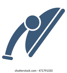 Shower Head icon. Vector style is flat iconic symbol, blue color, white background.