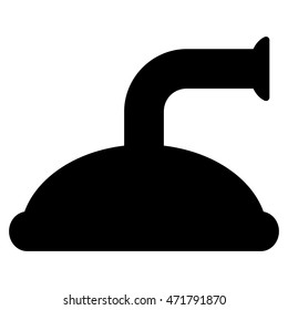 Shower Head icon. Vector style is flat iconic symbol, black color, white background.