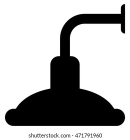 Shower Head icon. Vector style is flat iconic symbol, black color, white background.